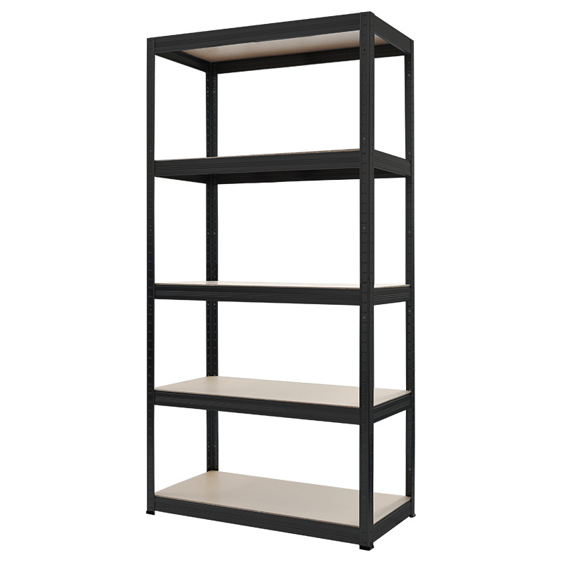 Метален стелаж STAR 180x90x45 см, до 275 кг на рафт - черен, снимка 4