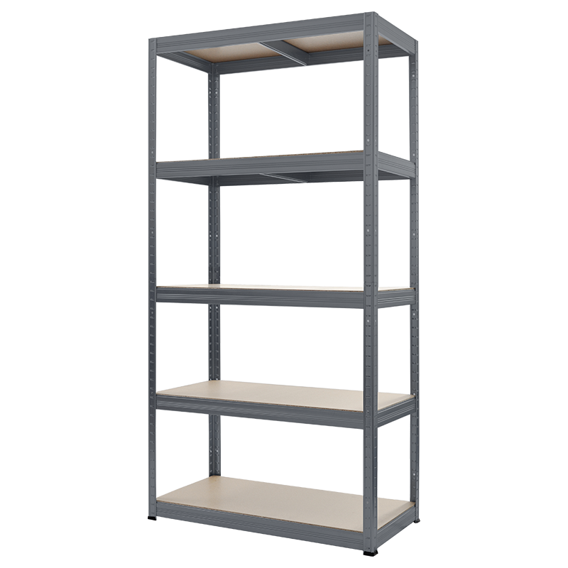 Метален стелаж STAR 180x90x45 см, до 350 кг на рафт - сив, снимка 4