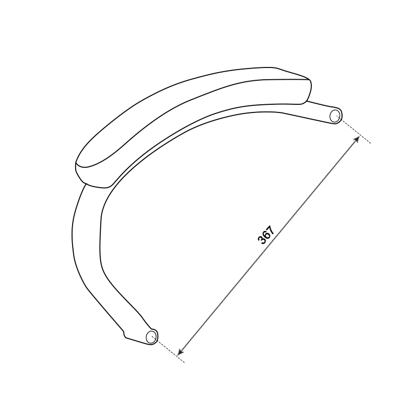 Подлакътник за офис стол 6113-1 - десен, снимка 2