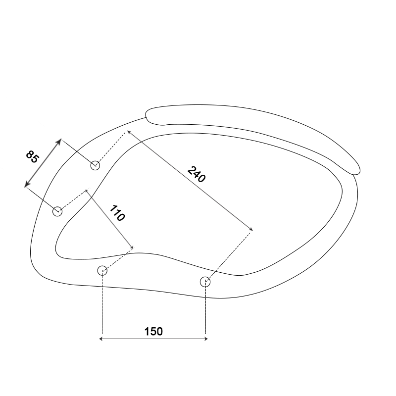 Подлакътник за офис стол 7502 - ляв, снимка 3