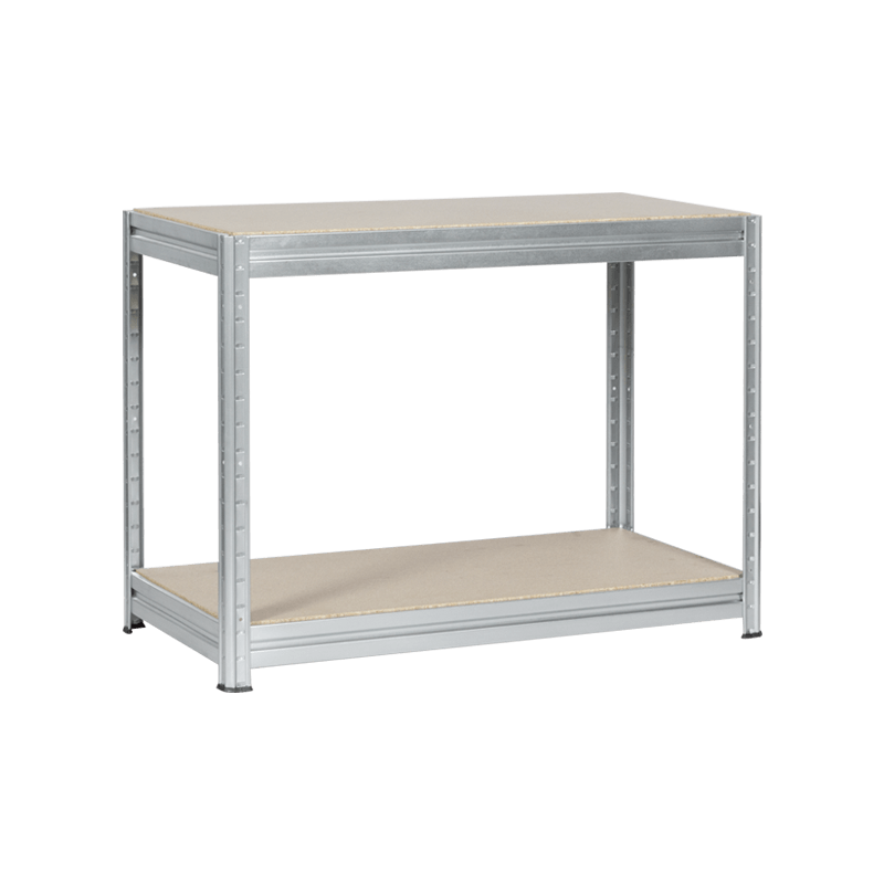 Метален стелаж MEGA 87x160x60 см, до 600 кг на рафт - цинк, снимка 3