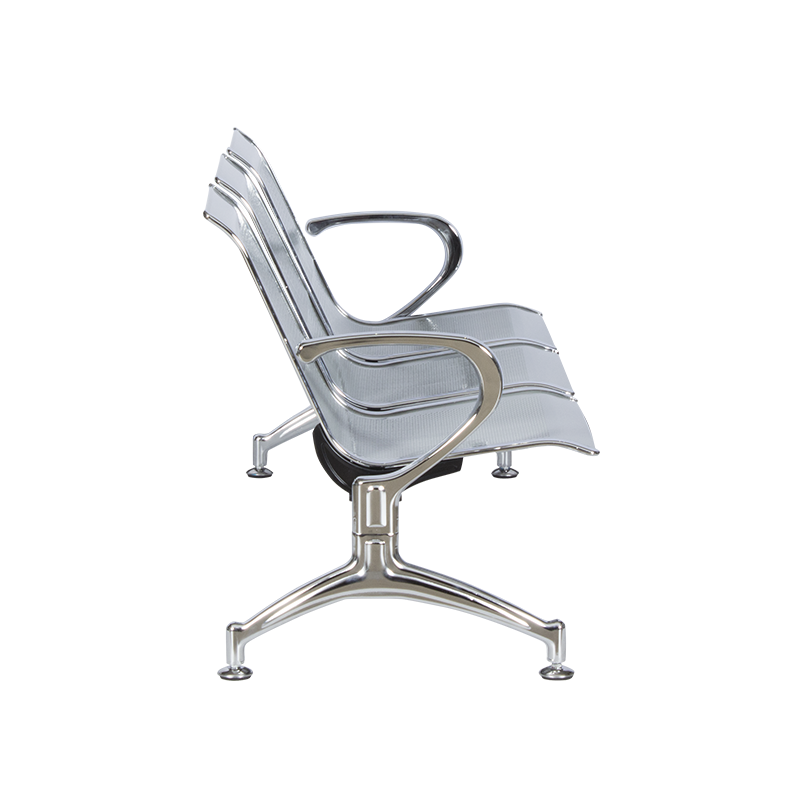 Посетителска пейка с 3 места Carmen CR-1030-3 - сребърна, снимка 4
