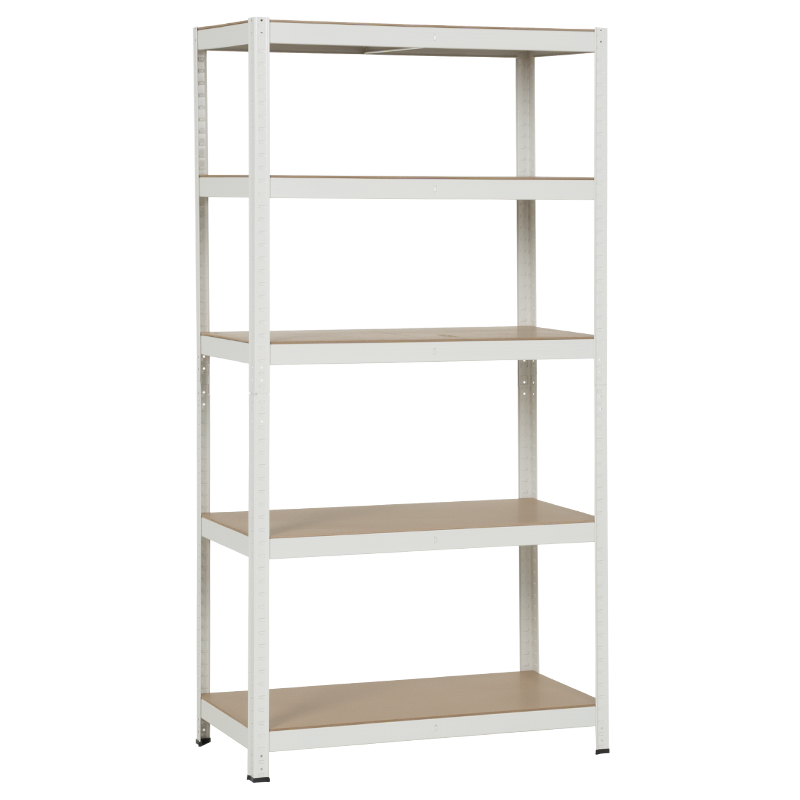 Метален стелаж Carmen CR-1016 - 180х90х45 см, до 250 кг на рафт - бял, снимка 2