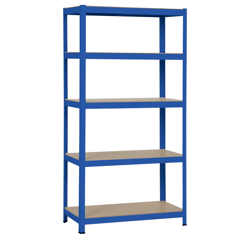 Метален стелаж Carmen CR-1016 - 180х90х45 см, до 250 кг на рафт - син, снимка 2