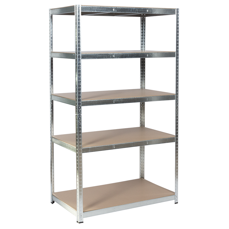 Метален стелаж Carmen CR-1021 - 190х100х40 см, до 65 кг на рафт - цинк, снимка 2