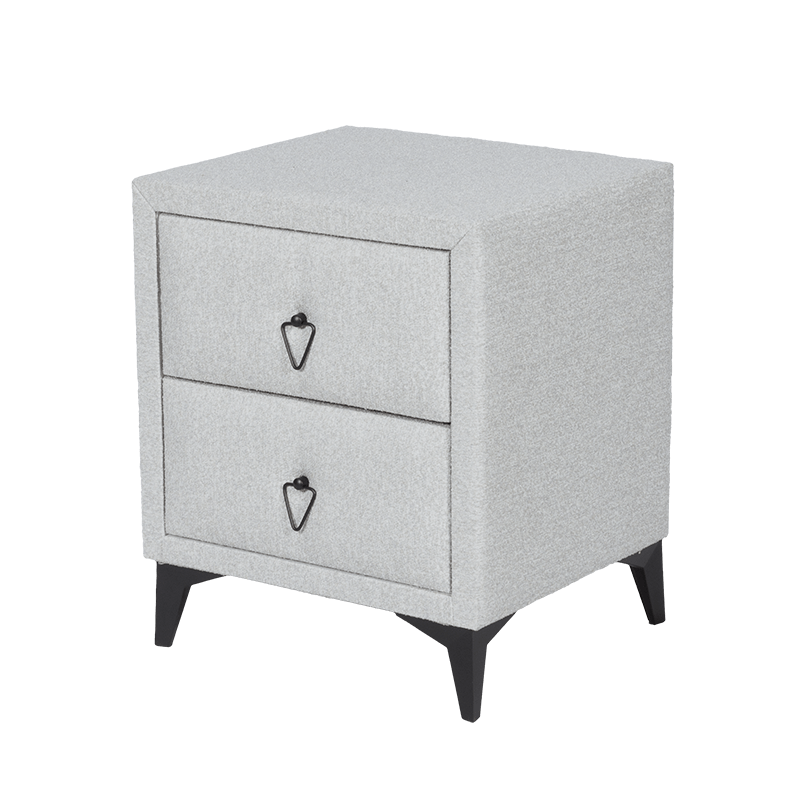 Нощно шкафче за спалня KOLAJEN LINEN - сив 02, снимка 3
