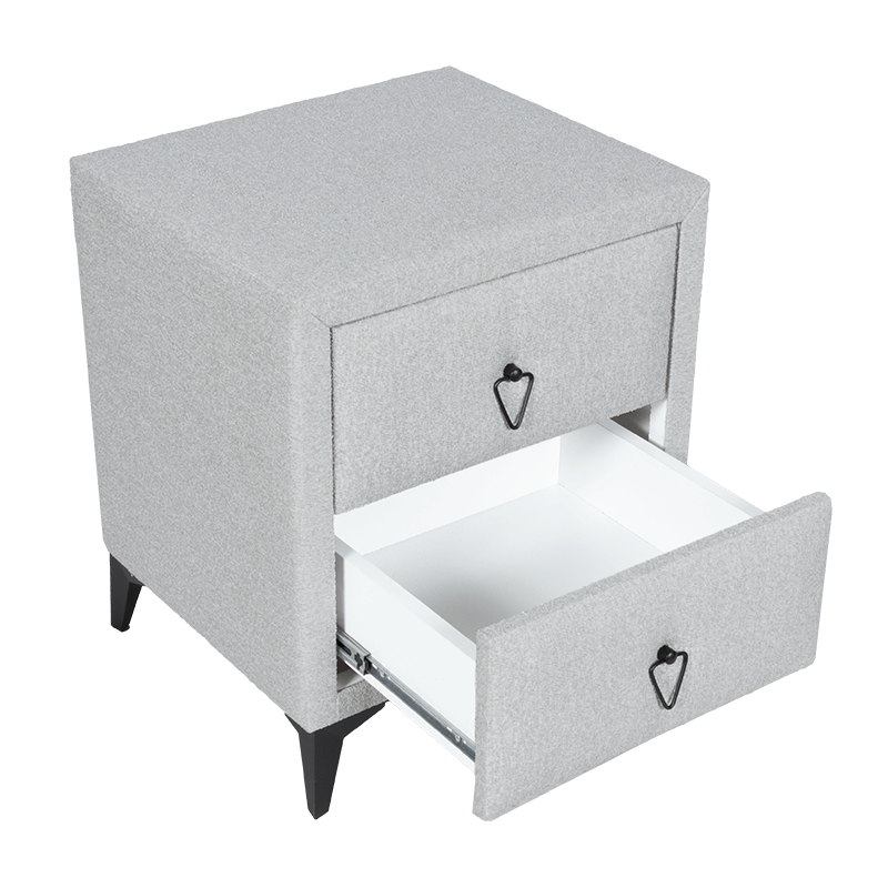 Нощно шкафче за спалня KOLAJEN LINEN - сив 02, снимка 7