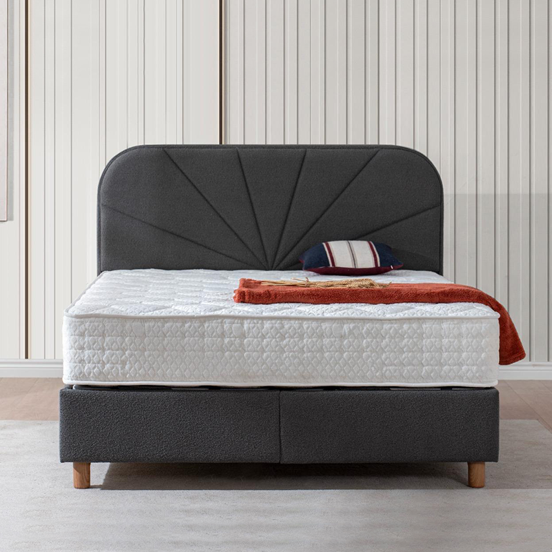 Тапицирана спалня с матрак DELUX PREMIUM 160 x 200 - антрацит, снимка 2