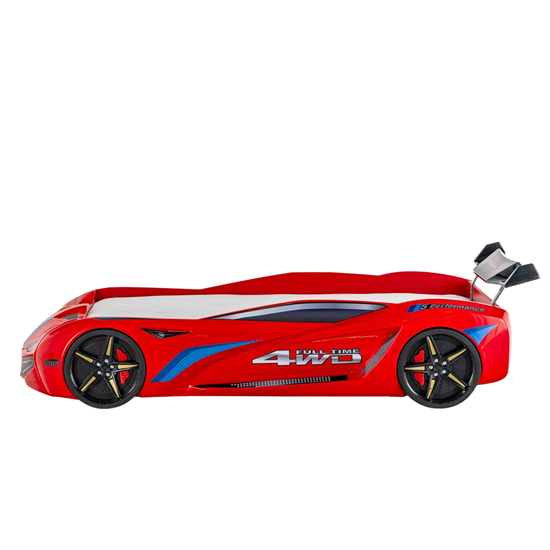 Детско легло TURBO CAP 90 x 190 - червено, снимка 3