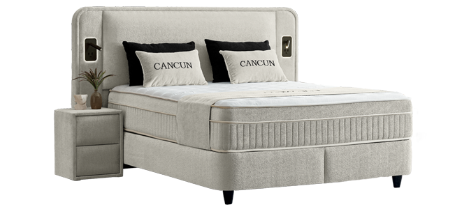 Тапицирана спалня с матрак CANCUN 180 x 200 - лате 06, снимка 7