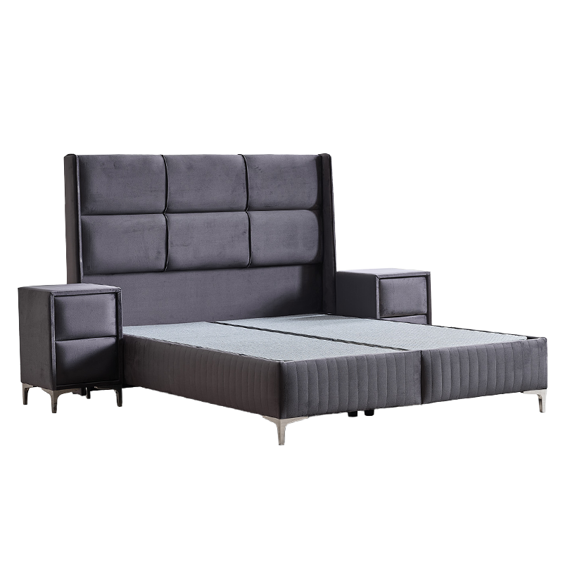 Тапицирана спалня с матрак BELLA 160 x 200 - антрацит 29, снимка 2