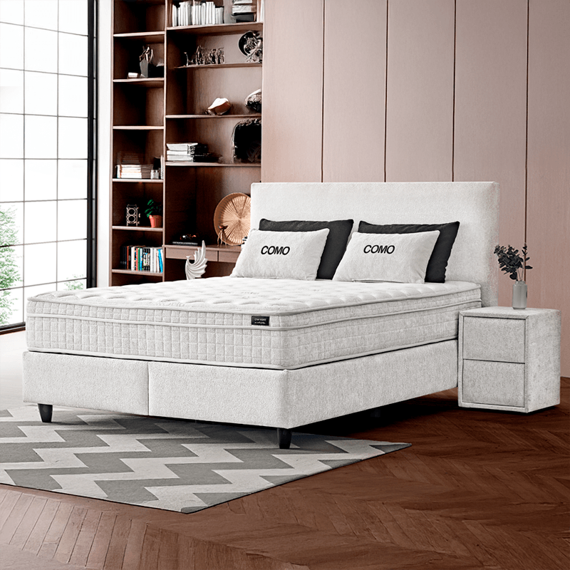 Тапицирана спалня с матрак COMO 160 x 200 - слонова кост AN, снимка 6