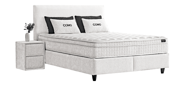 Тапицирана спалня с матрак COMO 160 x 200 - слонова кост AN, снимка 7