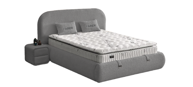 Тапицирана спалня с матрак FABER 160 х 200 - антрацит AN, снимка 6