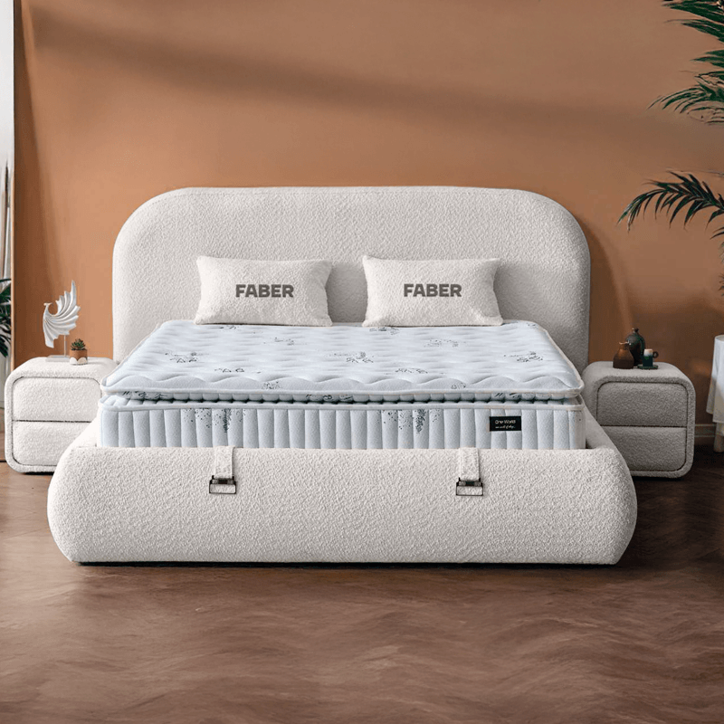 Тапицирана спалня с матрак FABER 160 х 200 - перла SY, снимка 4