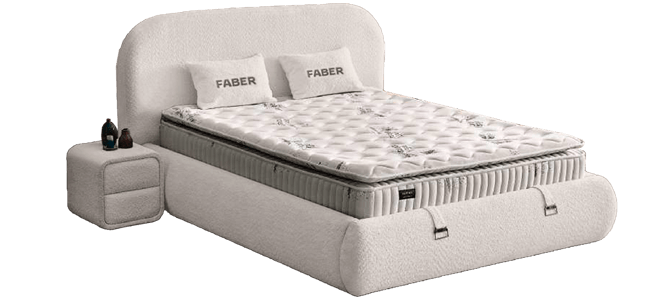 Тапицирана спалня с матрак FABER 160 х 200 - перла SY, снимка 7