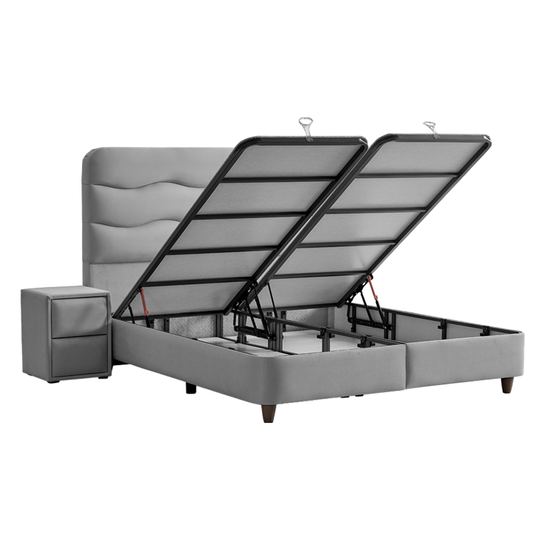 Тапицирана спалня с матрак WAVE 160 x 200 - сребро 25, снимка 2