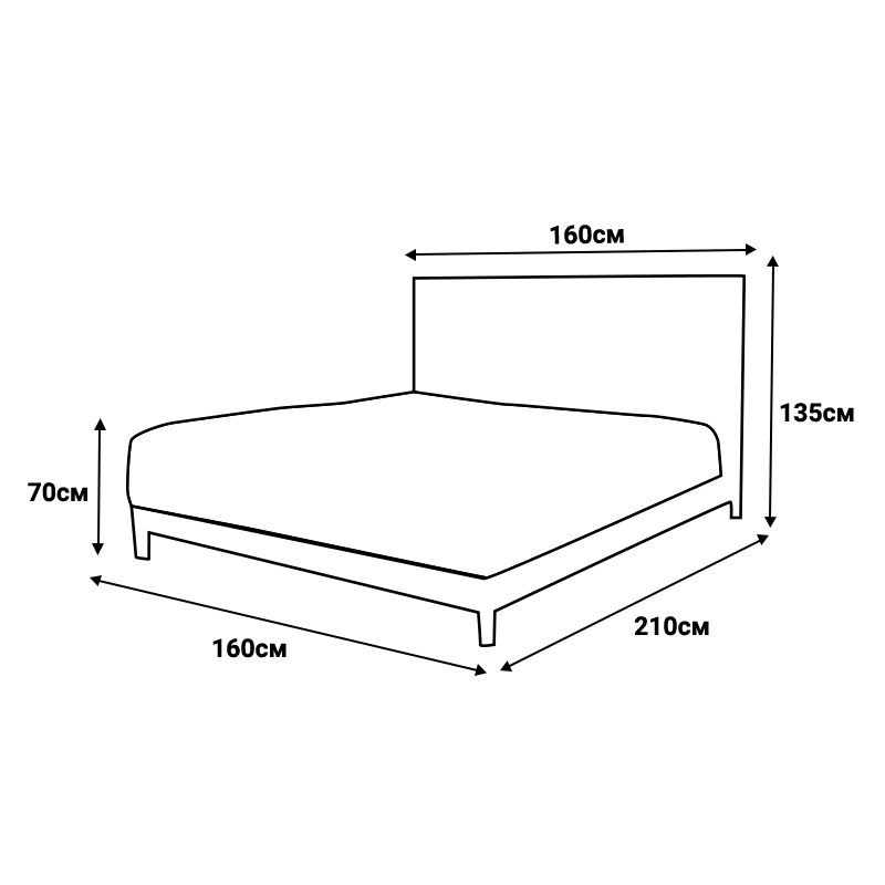 Тапицирана спалня с матрак WAVE 160 x 200 - сребро 25, снимка 7