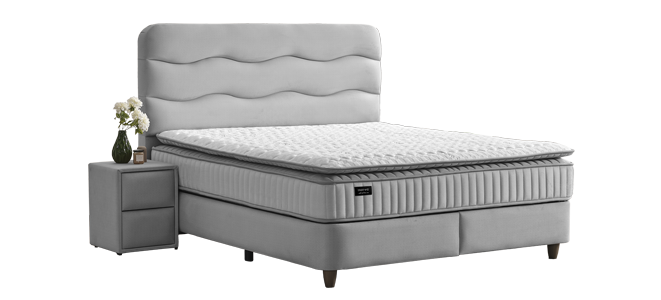Тапицирана спалня с матрак WAVE 160 x 200 - сребро 25, снимка 8