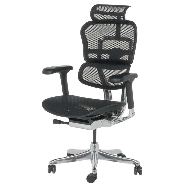 Ергономичен стол ERGOHUMAN ELITE 2 - черна рамка - черен – код 3520660, снимка 4