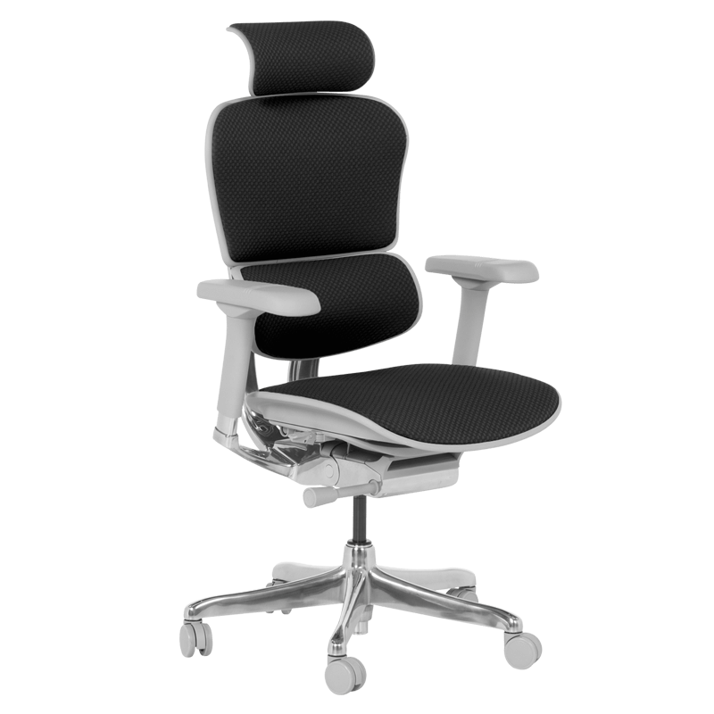 Ергономичен стол ERGOHUMAN ELITE 2 - сива рамка - черен – код 3520665