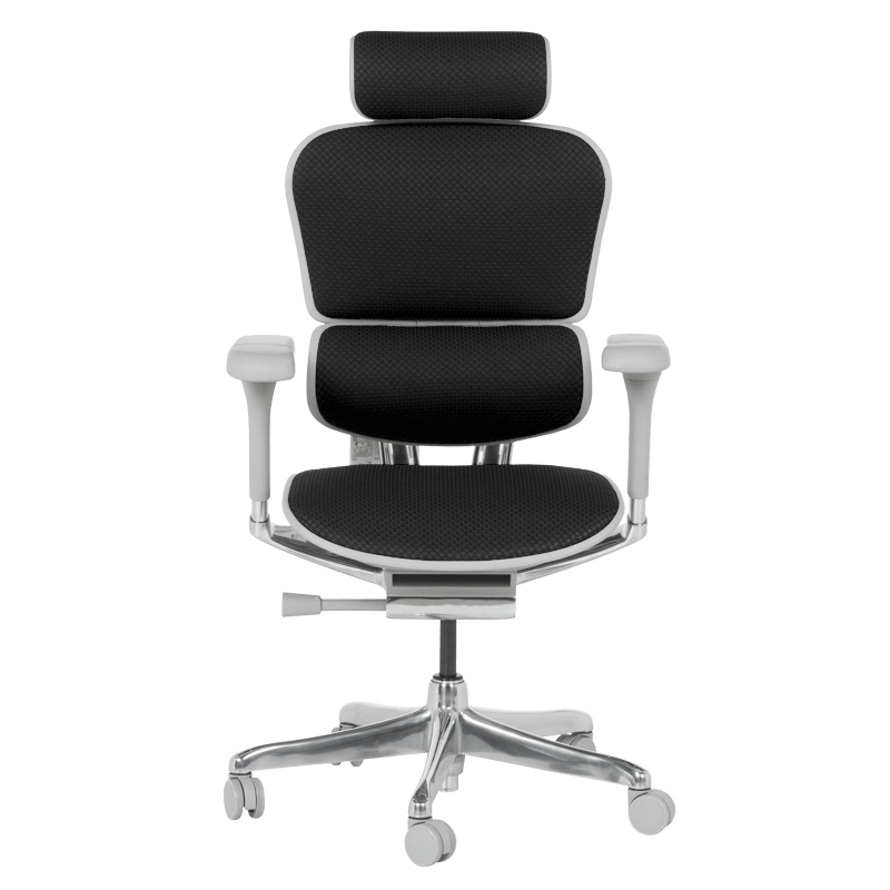 Ергономичен стол ERGOHUMAN ELITE 2 - сива рамка - черен – код 3520665, снимка 3