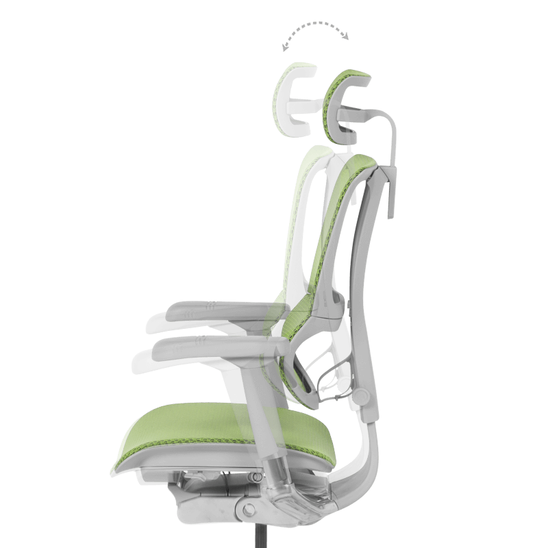 Ергономичен стол ERGOHUMAN IOO ELITE 2 - сива рамка - зелен, снимка 9