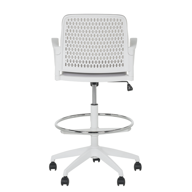 Работен офис стол Carmen 7556 W - светлосив, снимка 6
