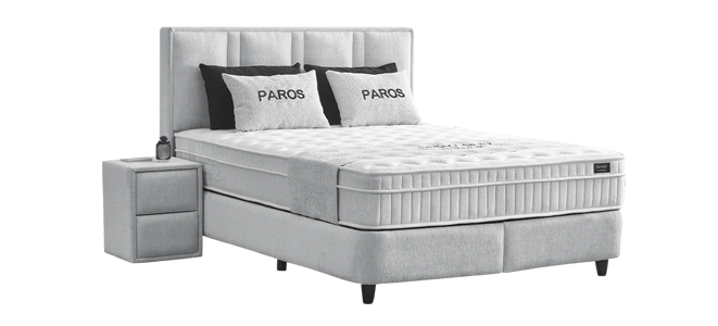 Тапицирана спалня с матрак PAROS 160 х 200 - сребърен AN, снимка 6