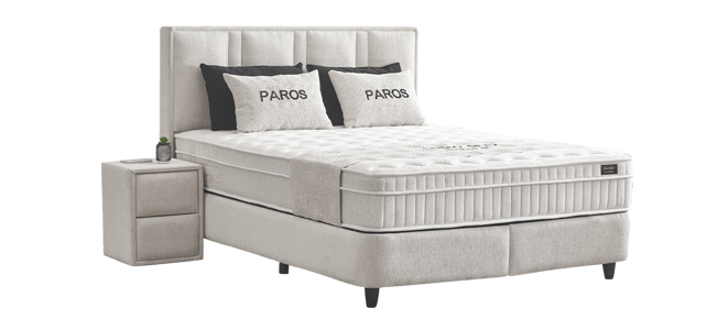 Тапицирана спалня с матрак PAROS 160 х 200 - крем AN, снимка 5