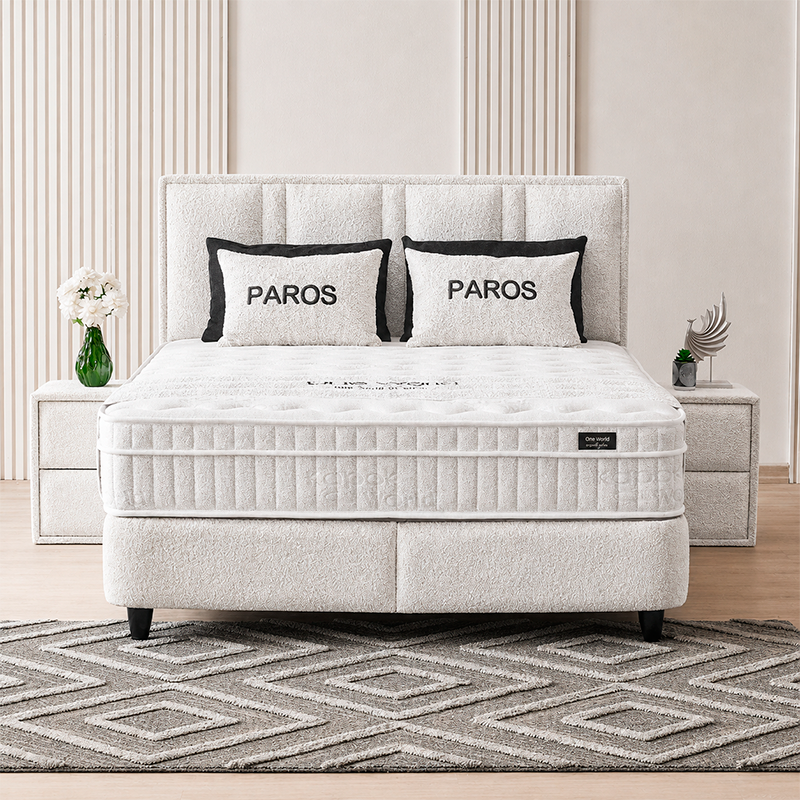 Тапицирана спалня с матрак PAROS 160 х 200 - перла 03, снимка 3
