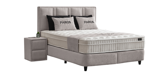 Тапицирана спалня с матрак PAROS 180 х 200 - бежов 020, снимка 5