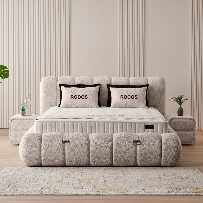 Тапицирана спалня с матрак RODOS 160 х 200 - перла SY, снимка 3