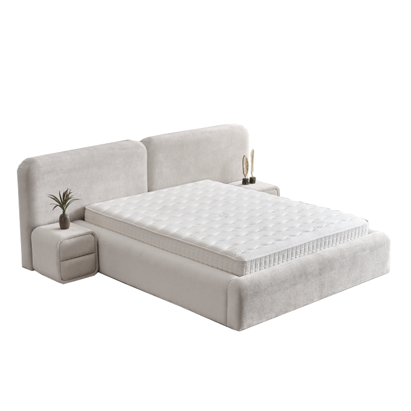 Тапицирана спалня с матрак MYKONOS 160 х 200 - перла SY