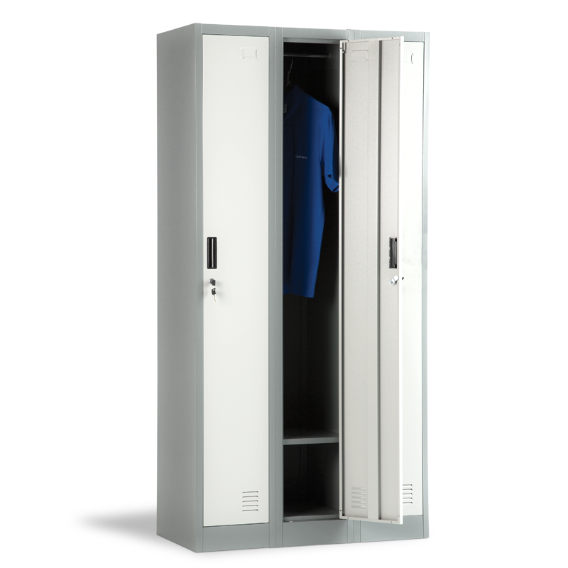 Метален шкаф CR-1242 J LUX - сив / тъмносив, снимка 3