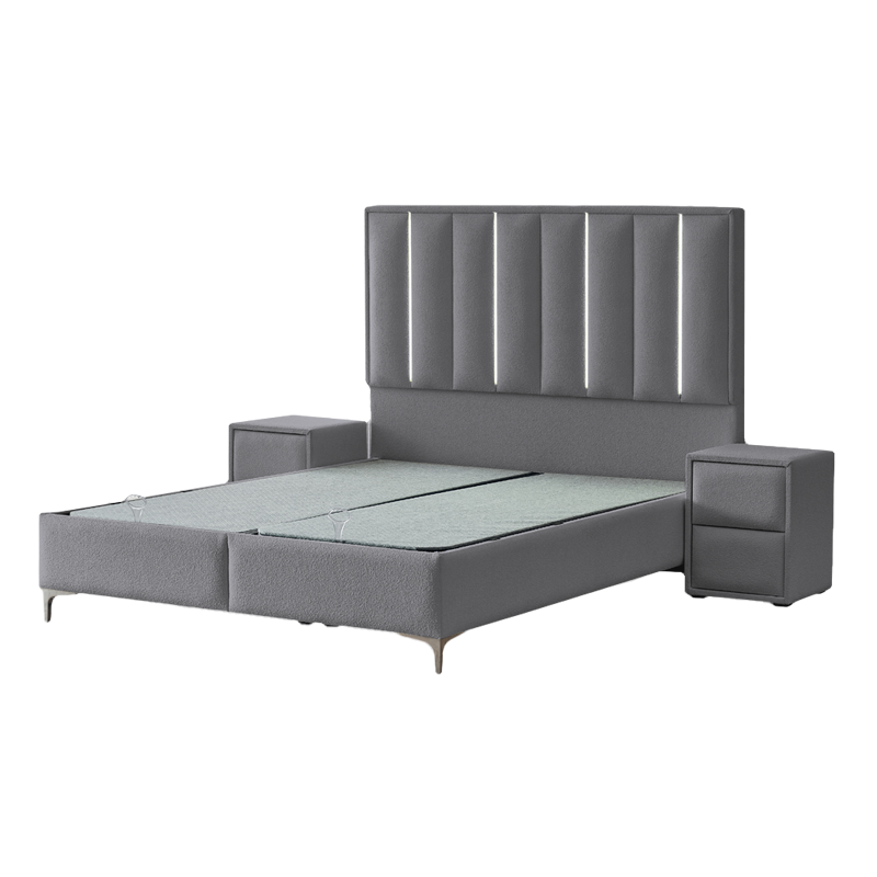 Тапицирана спалня с матрак MINI MOONLIGHT 140 х 200 - графит 16, снимка 4