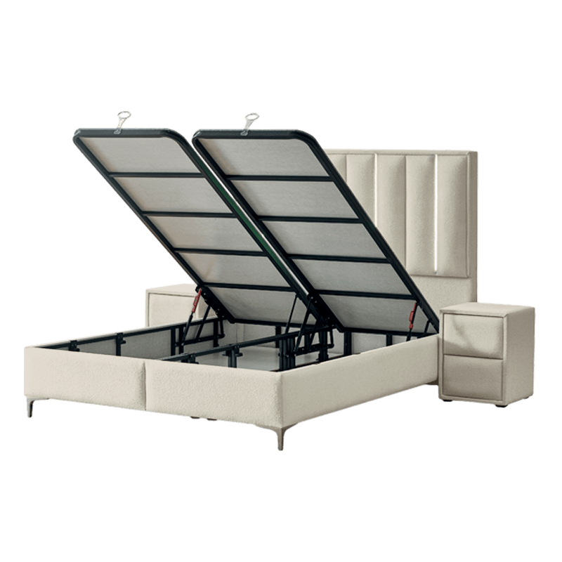 Тапицирана спалня с матрак MINI MOONLIGHT 140 х 200 - бежов 02, снимка 3