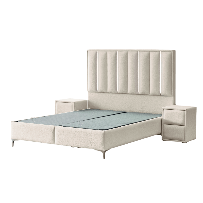 Тапицирана спалня с матрак MINI MOONLIGHT 140 х 200 - бежов 02, снимка 5