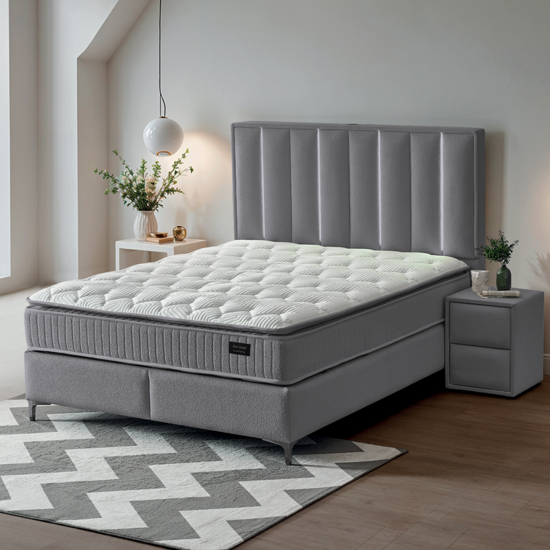 Тапицирана спалня с матрак MINI MOONLIGHT 160 х 200 - графит 16, снимка 3
