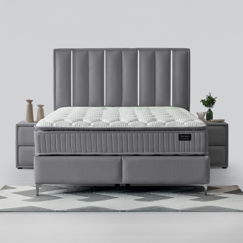 Тапицирана спалня с матрак MINI MOONLIGHT 160 х 200 - графит 16, снимка 2