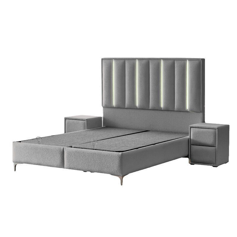 Тапицирана спалня с матрак MINI MOONLIGHT 160 х 200 - сив 620, снимка 5