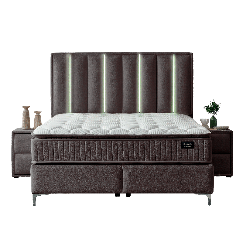 Тапицирана спалня с матрак MINI MOONLIGHT 160 х 200 - антрацит 680, снимка 4