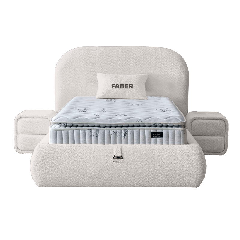 Тапицирано легло с матрак FABER 90 х 200 - перла SY, снимка 2