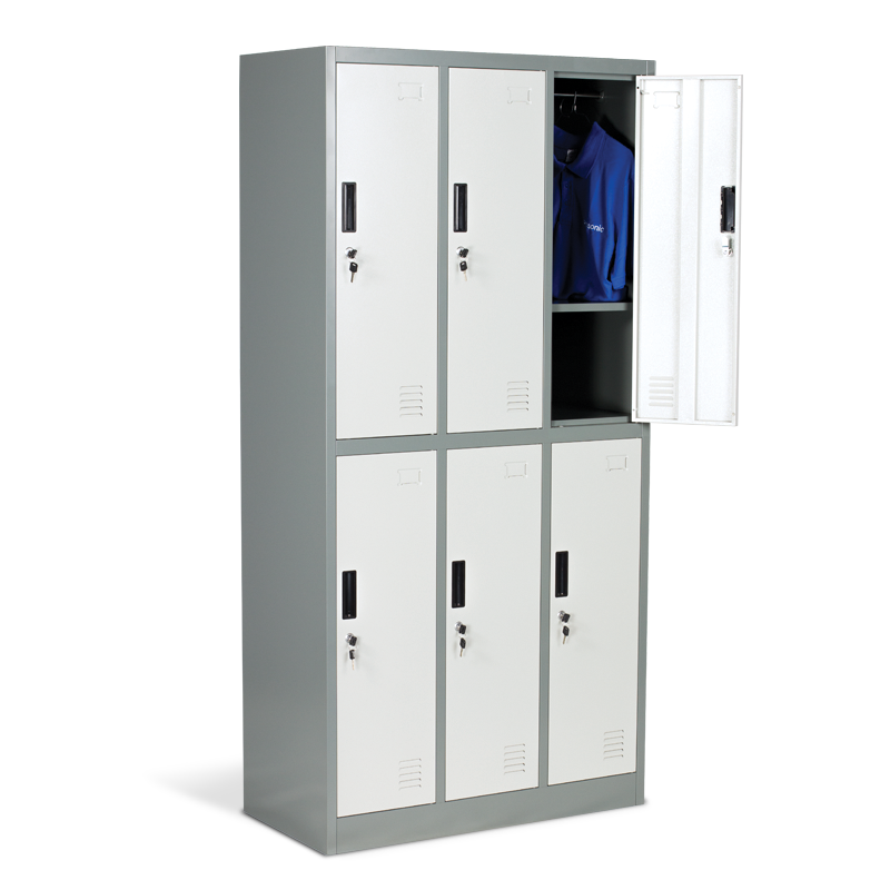 Метален шкаф Carmen CR-1243 J LUX - сив / тъмносив, снимка 4