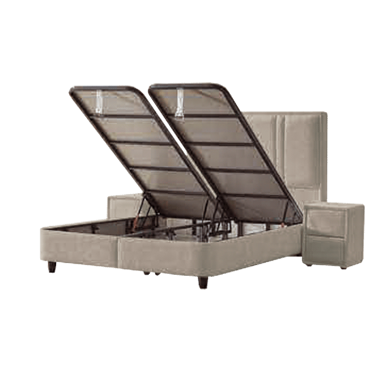 Тапицирана спалня с матрак PAROS XL 160 х 200 - бежов 04, снимка 3