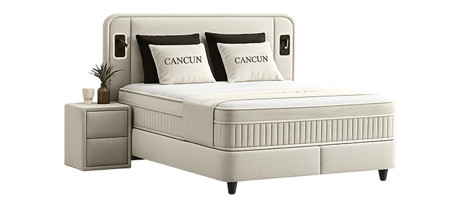 Тапицирана спалня с матрак CANCUN 140 X 200 - крем 01, снимка 7