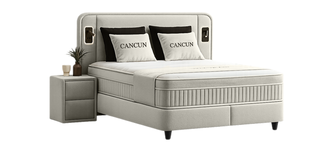 Тапицирана спалня с матрак CANCUN 140 X 200 - лате 06, снимка 7