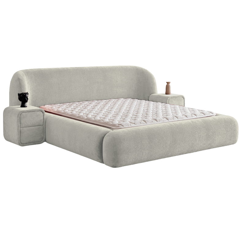 Тапицирана спалня с матрак BOHEM 160 х 200 - бежов 07