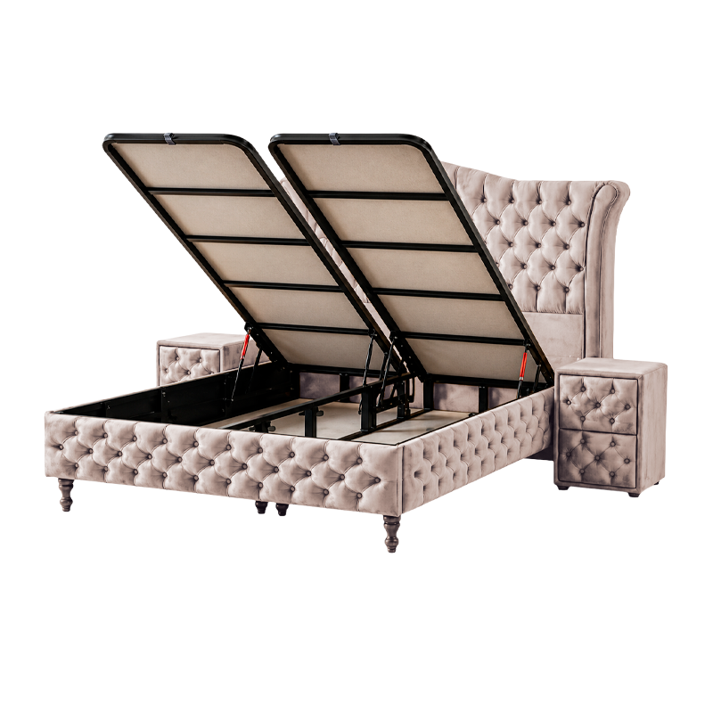 Тапицирана спалня с матрак DIMMAX 160 х 200 - крем 03, снимка 3