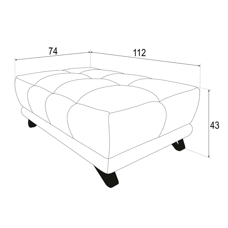 Табуретка за диван VINCI BX, снимка 5